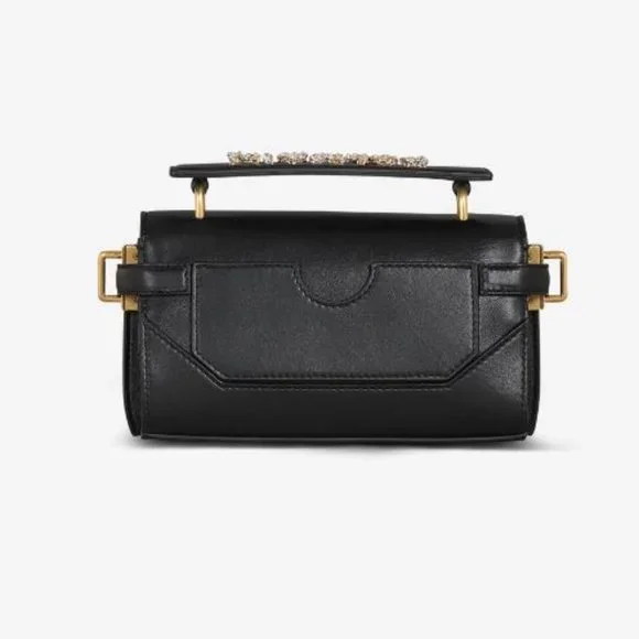 Balmain B-Buzz 19 Embellished Leather Crossbody Bag Black - Picture 4 of 15